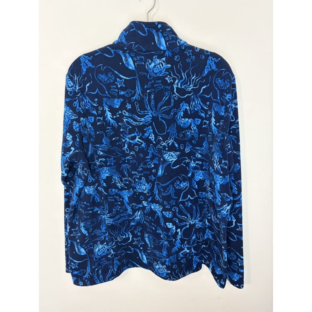 Lands' End Fleece Sweatshirt Quarter Zip Bundle Women's Nautical Animal Print XL - Picture 5 of 14